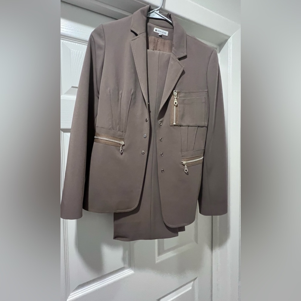 LA Chaldee tan blazer and pant set